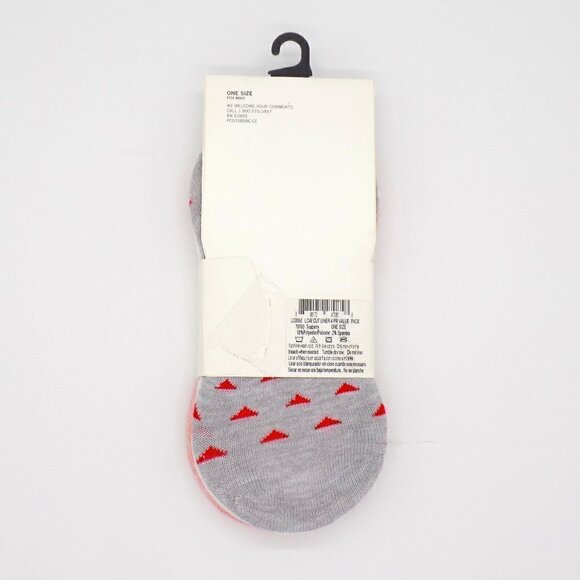 HUE Low-Cut Sock Liners 4-Pack Size O/S Multicolor - Picture 2 of 2